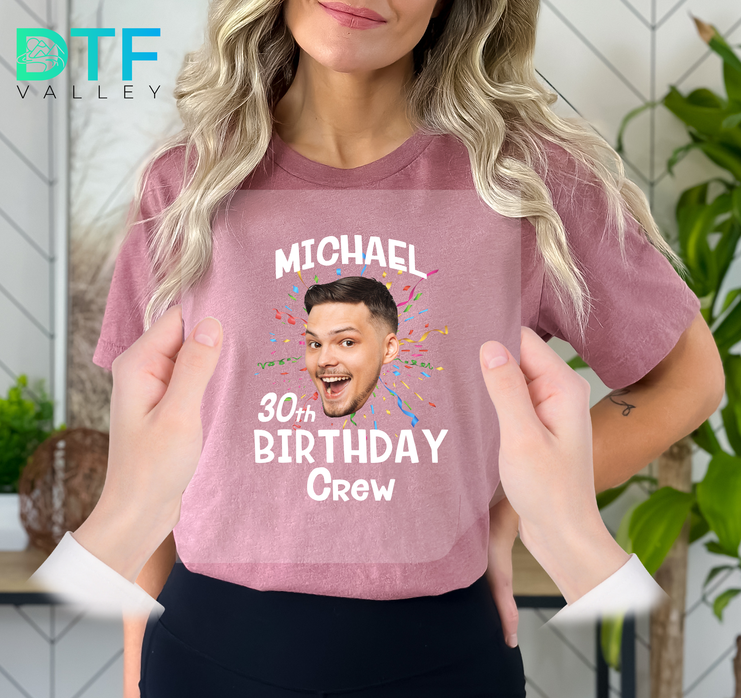 Personalized Name Photo Birthday Party Dtf Heat Transfers