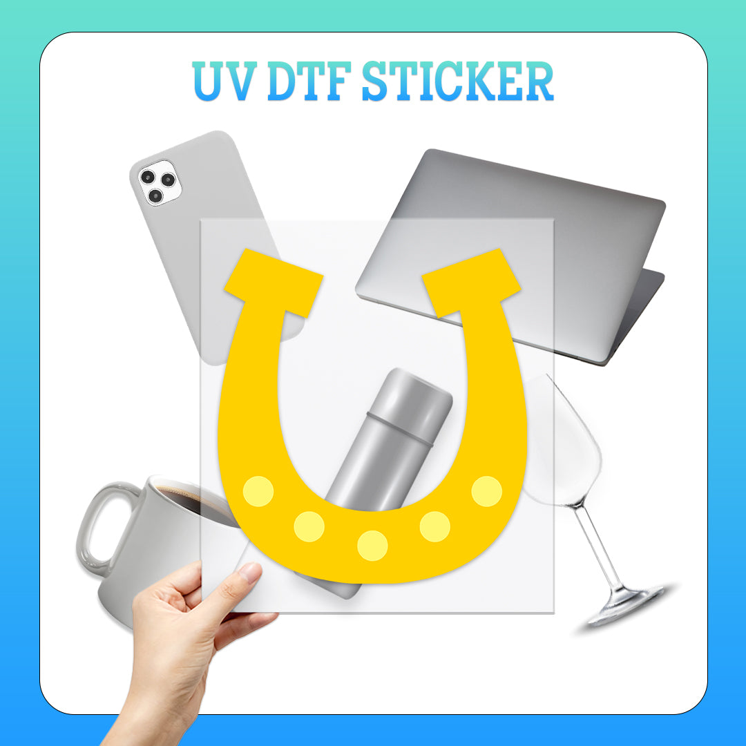 Gold Horseshoe, Lucky Day - UV DTF Sticker