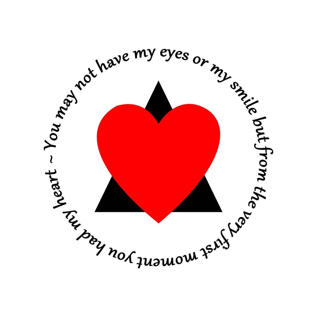 Adoption Symbol, Heart and Triangle | Ready To Press DTF, DTFValley