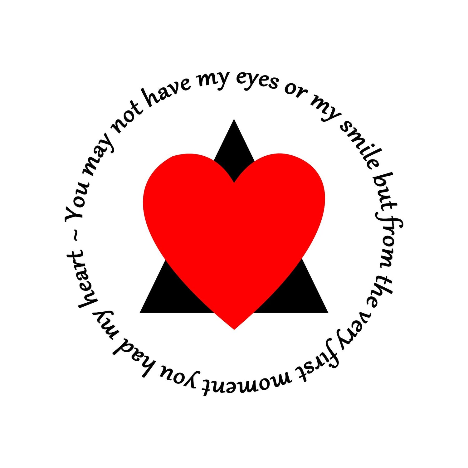 Adoption Symbol, Heart and Triangle | Ready To Press DTF, DTFValley