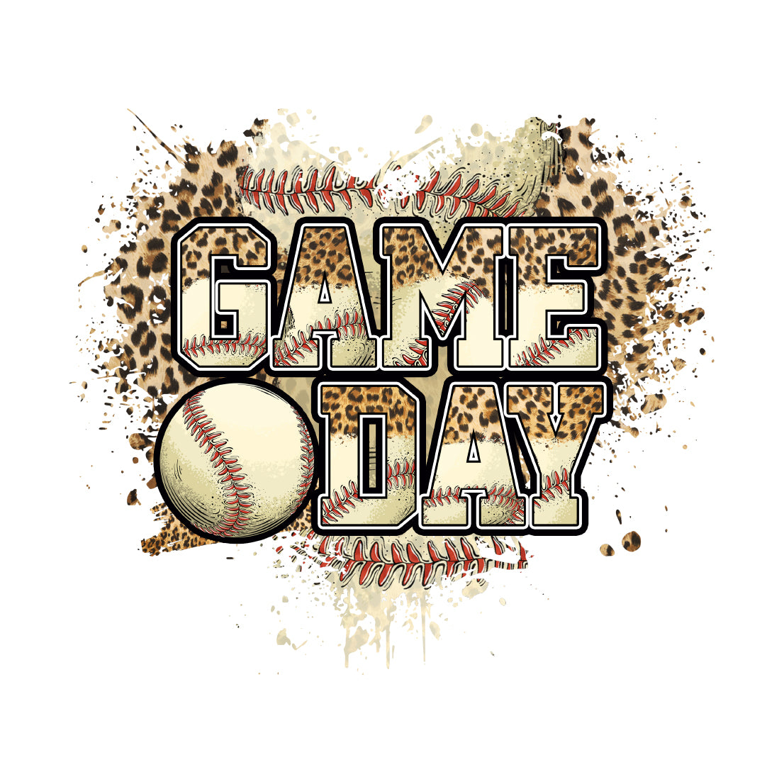 Baseball Leopard Game Day - DTF Transfer
