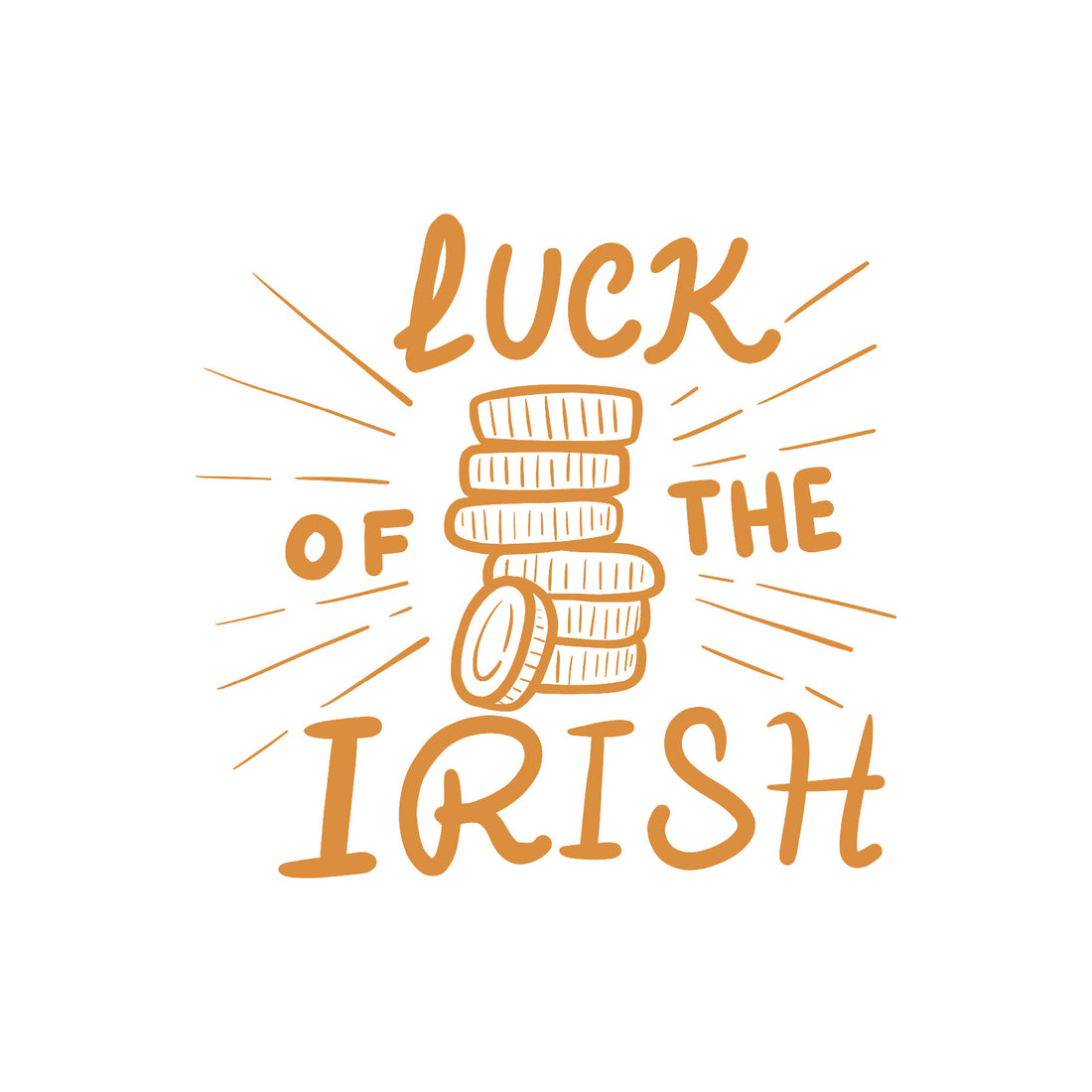 Luck Of The Irish with Golds - DTF Transfer