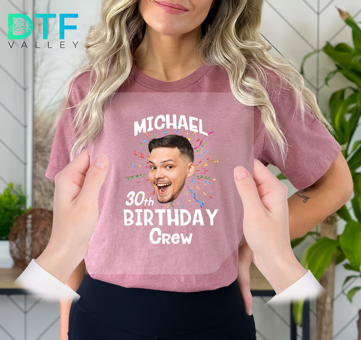 Personalized Name Photo Birthday Party Dtf Heat Transfers
