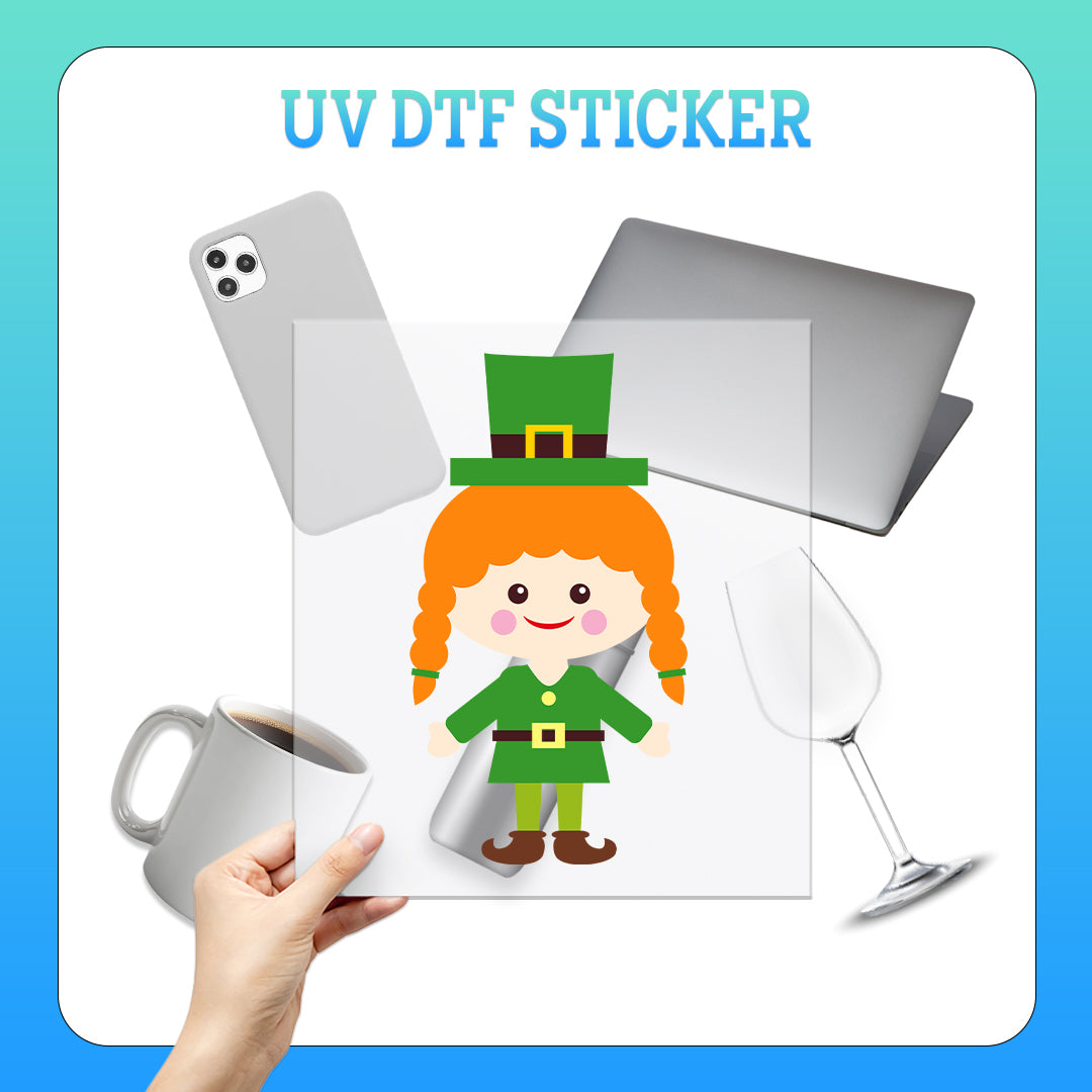 Leprechaun Girl - UV DTF Sticker